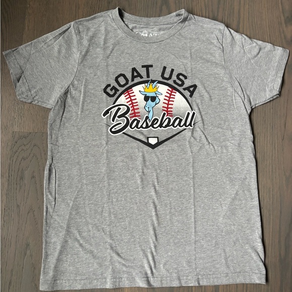 Goat Usa Other - GOAT USA Kids Gray Baseball Tee